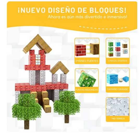 BLOQUES MAGNÉTICOS PREMIUM 28 PIEZAS